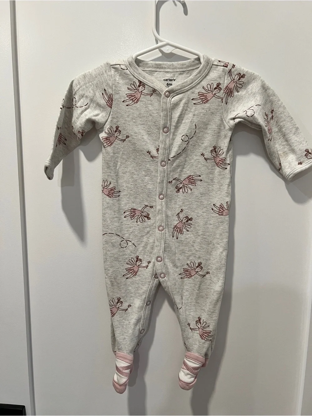 Carter’s Fairy Footed Sleeper | 6 Months | Ballet Slipper Feet